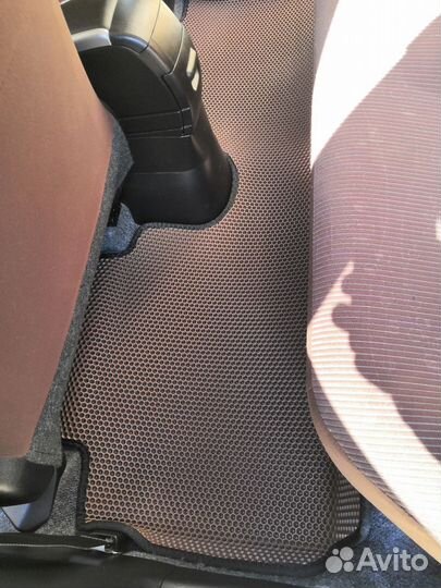 Коврики EVA 3Д на Витц III серый+черный