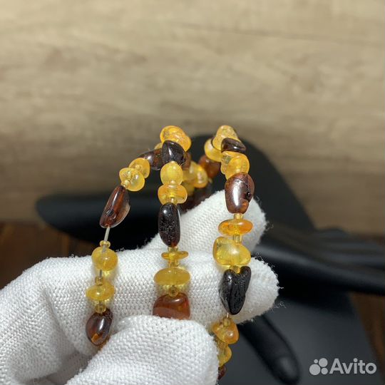 Янтарный Винтажный Браслет Ретро Янтарь