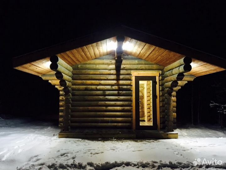 Баня на дровах на берегу озера СНТ Пески- вниира