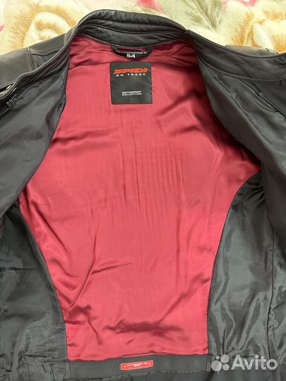 Мотокуртка кожаная мужская 52-54