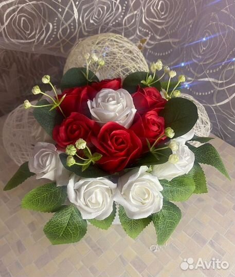 Букеты из мыльных роз