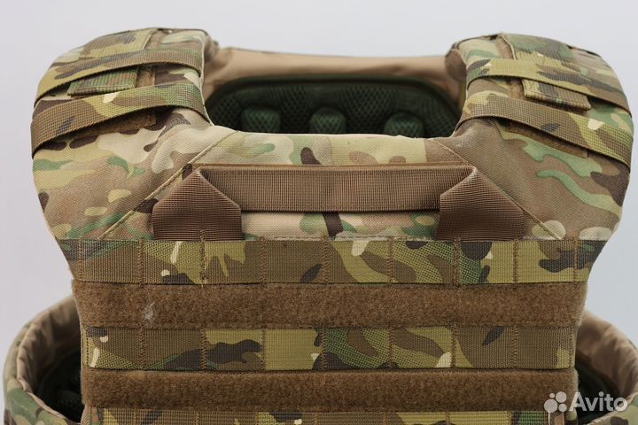 Бронежилет / плитник с быстросбросами и капами мох