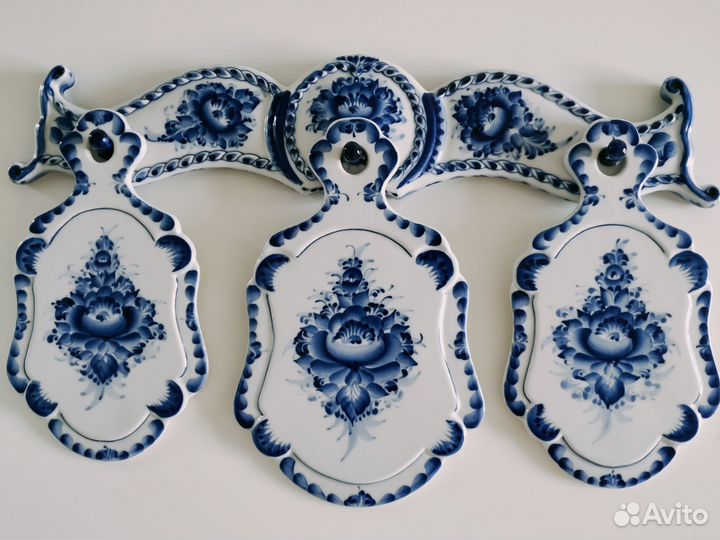 Гжель набор сырных досок авторская роспись