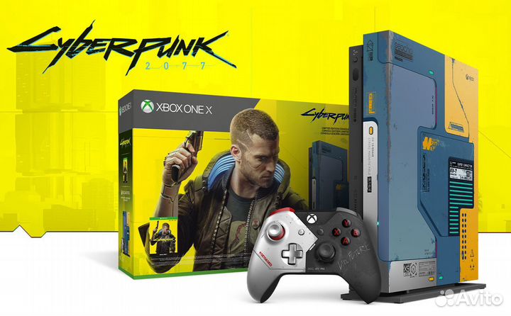 Xbox One X Cyberpunk Edition + 300 игр (магазин)