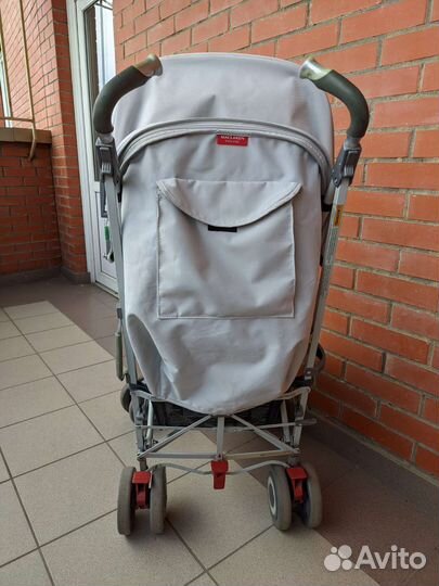 Коляска-трость maclaren techno xlr silver/green