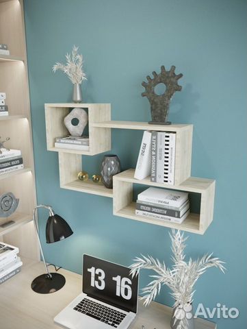 Дизайнерская интерьерная полка настенная