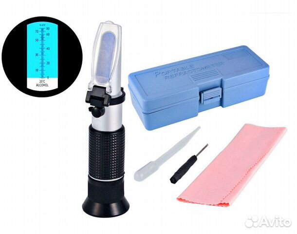 Рефрактометр для определения спирта авто 0-80