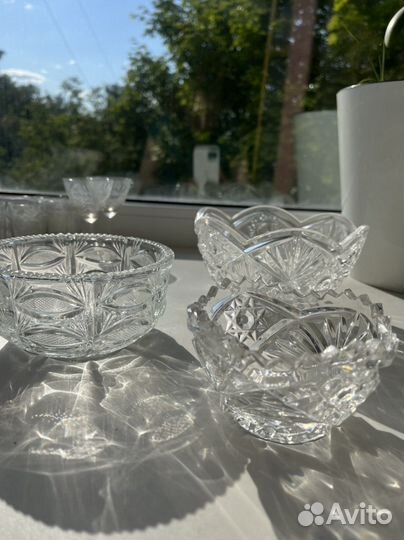 Хрусталь салатники среднего размера СССР