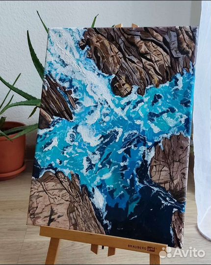 Картина акрилом на холсте 30х40