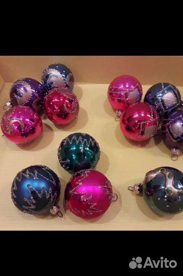 Елочные игрушки стекло СССР