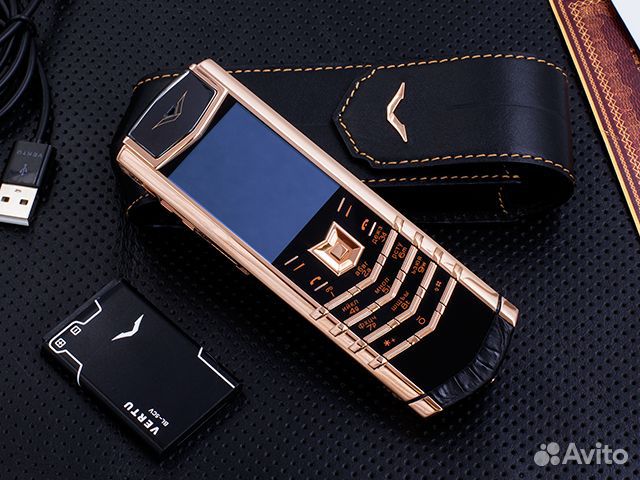 Vertu Signature S Design Red Gold Brown Leather, 4 ГБ