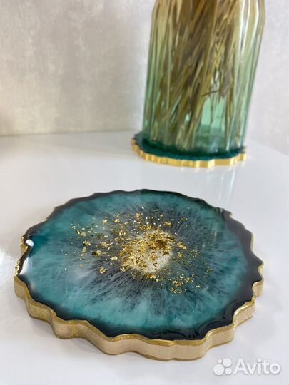 Подстаканник подставка эпоксидная смола