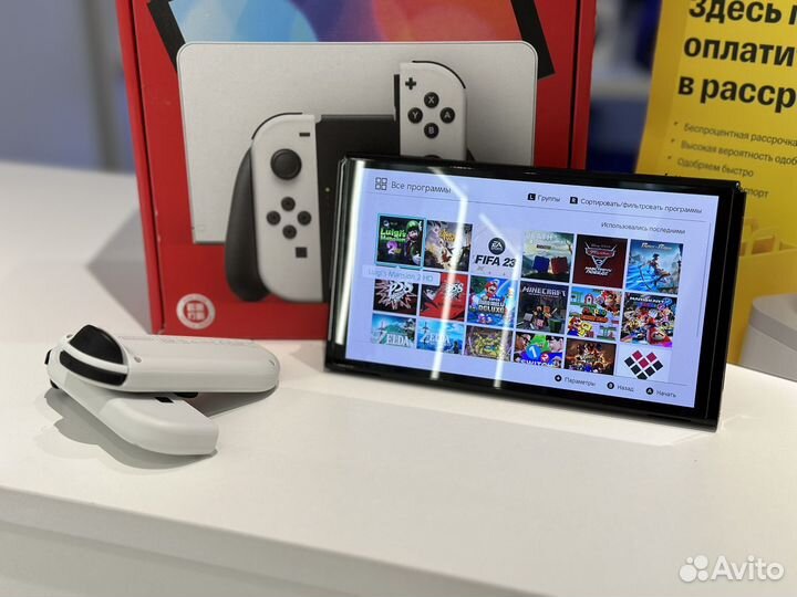 Nintendo oled прошитая. Новый, гарантия 12 месяце