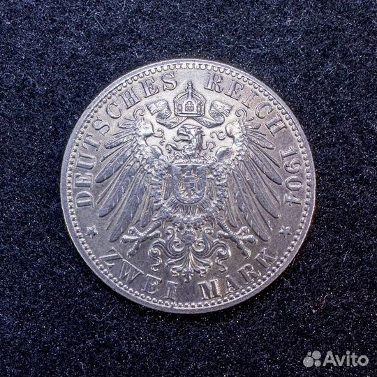 Германская империя 2 марки 1904 Бремен