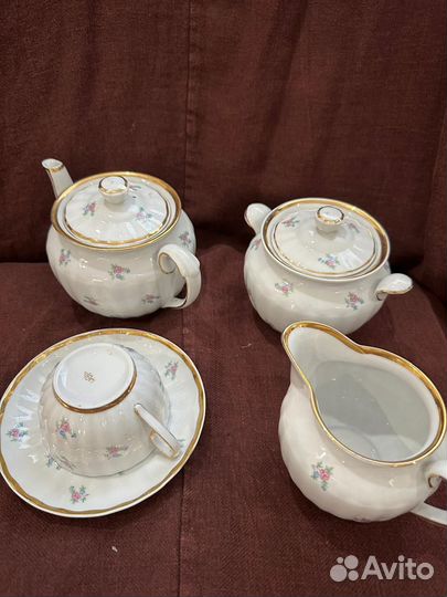 Кофейный сервиз ГДР, чайный дфз редскоть