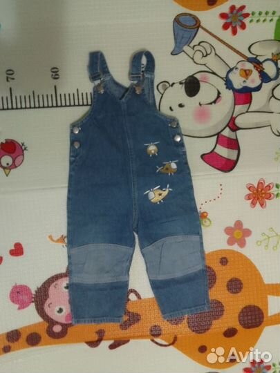 Джинсовый комбинезон 74-80