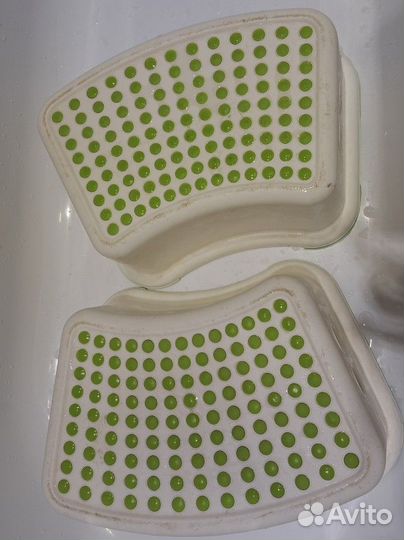 Подставка для ног икеа фёрсиктиг, белый/зеленый