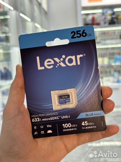 Оригинальная флеш карта Lexar microsd 256Gb