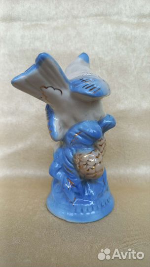 Статуэтка Синица. Старая Гжель