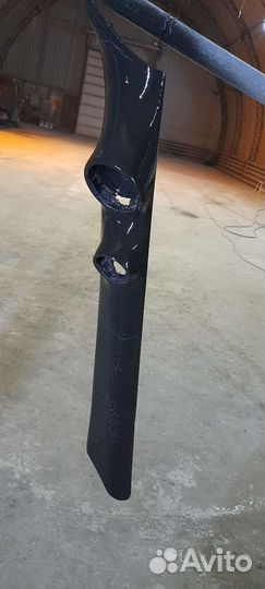 Накладки передних стоек черные приора