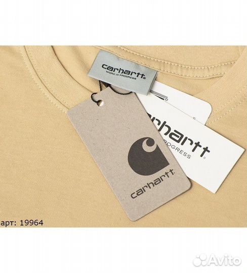 Футболка Carhartt pocket бежевая