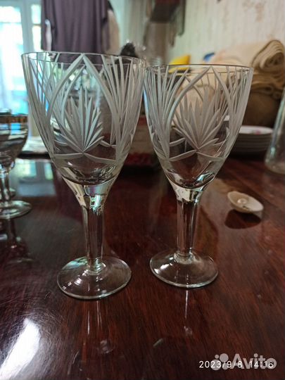 Фужеры стекло и хрусталь СССР