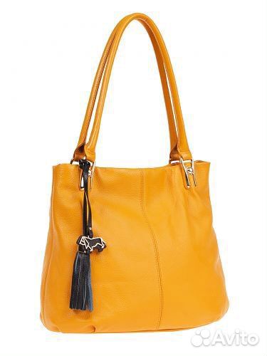Сумка натуральная кожа labbra желтая
