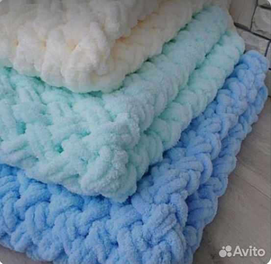 Плед детский вязаный ручная работа