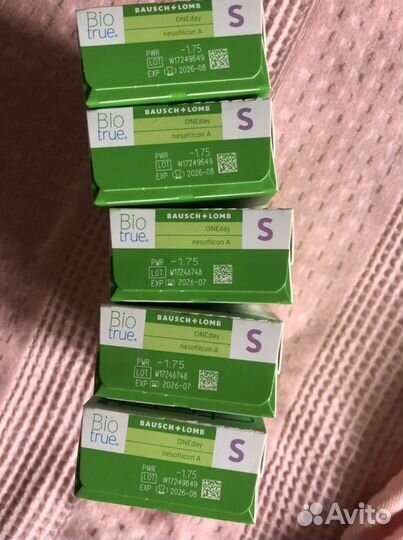 Линзы контактные Bausch + Lomb Bio true -1.75