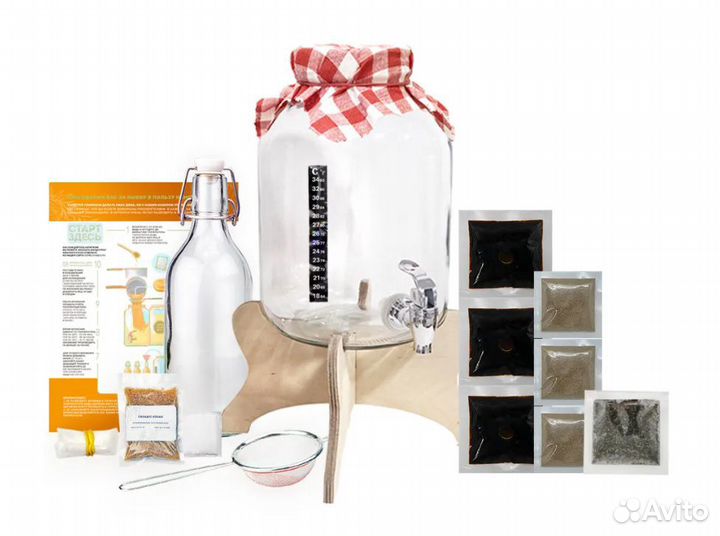 Домашний квас - набор MAX на 20л +лимонадник и др