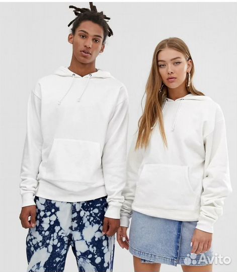 Белое худи ASOS design