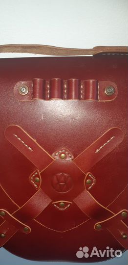 Сумка натуральная кожа типа Ягдташ