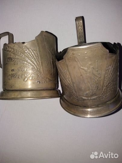 Подстаканники мельхиоровые СССР