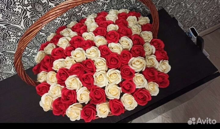 Букет из мыльных роз