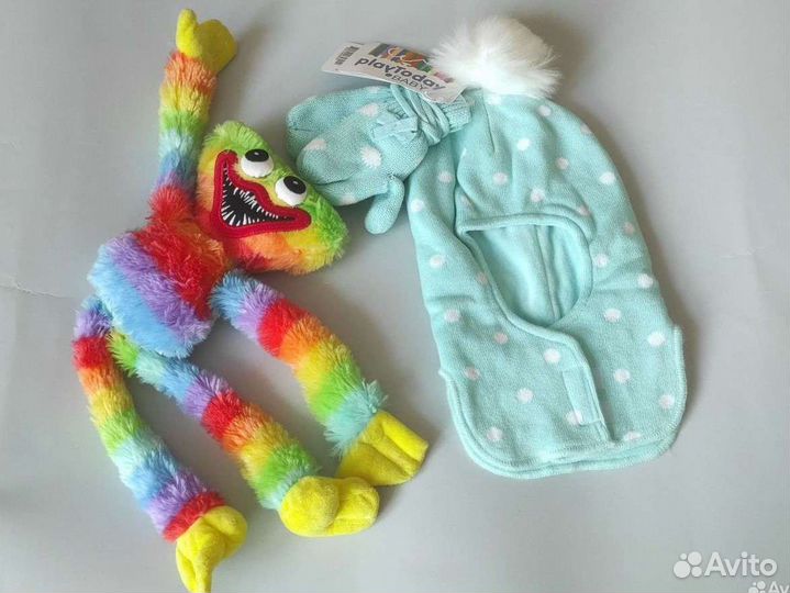 Новая шапка варежки для девочки play today 46