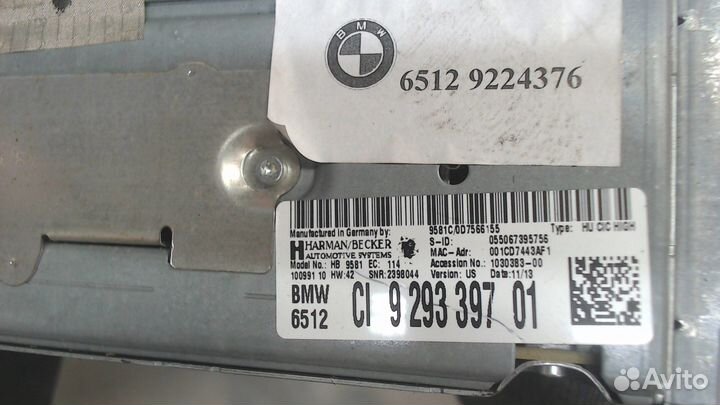 Магнитола BMW 5 F10, 2011