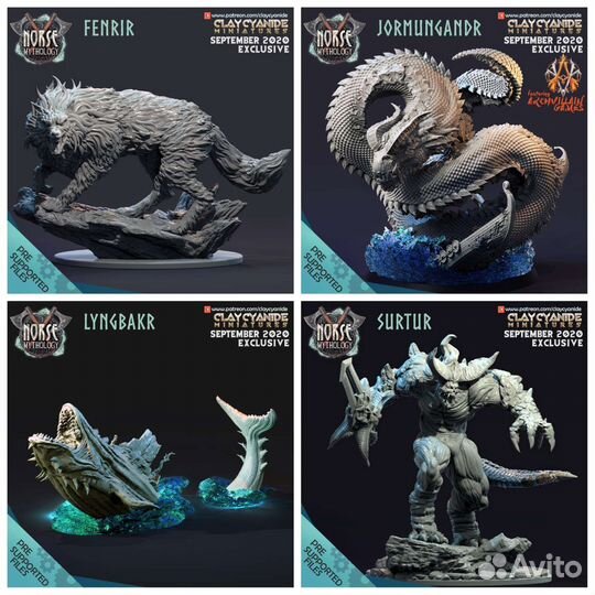 Фигурки скандинавских богов и викингов