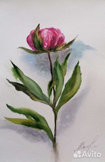 Картина акварель цветы