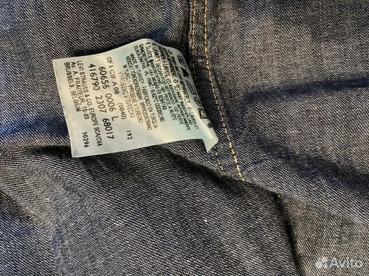 Джинсовая рубашка levis мужская