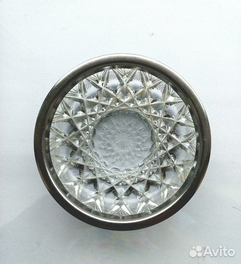 Сахарница-конфетница и солонка хрусталь СССР