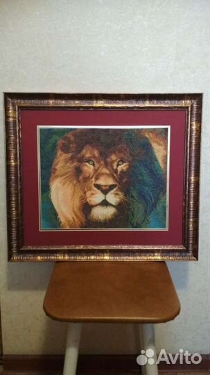 Вышивка в багете 54см*47см готовая работа