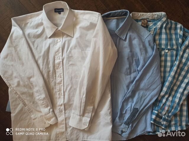 3 рубашки в школу на мальчика р. 134-140