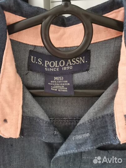 Рубашка us polo для мальчика 5 лет