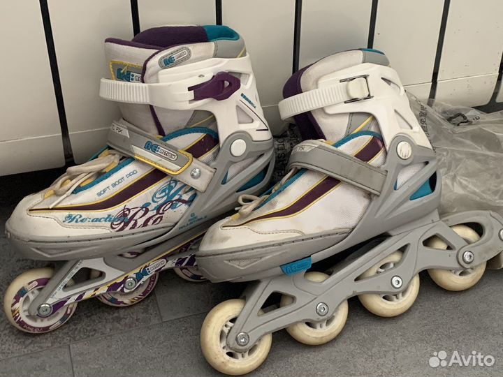 Детские раздвижные ролики и защита