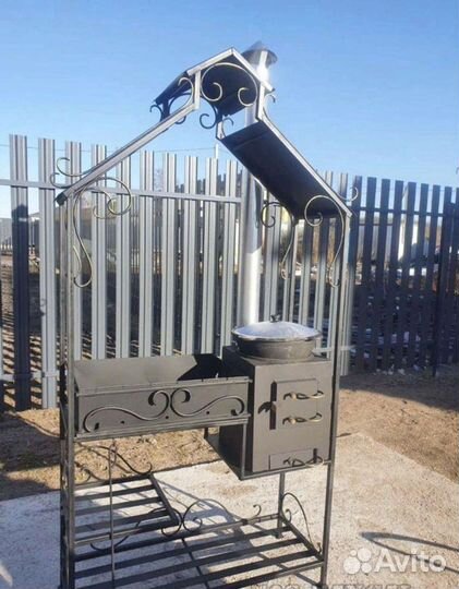 Мангал с печью