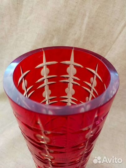 Ваза красная СССР редкая