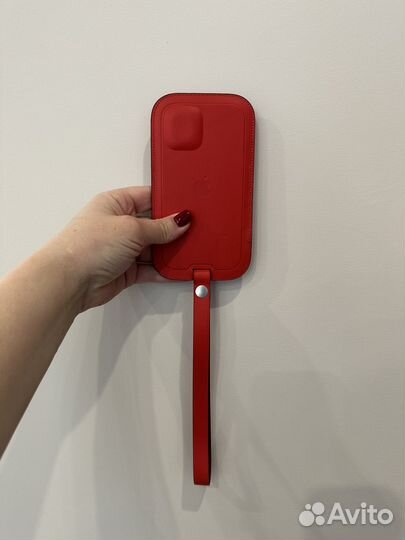 Чехол-конверт для айфон 12 мини кожанный