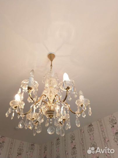 Люстра хрустальная чехословакия