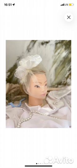 Вуалетка белая