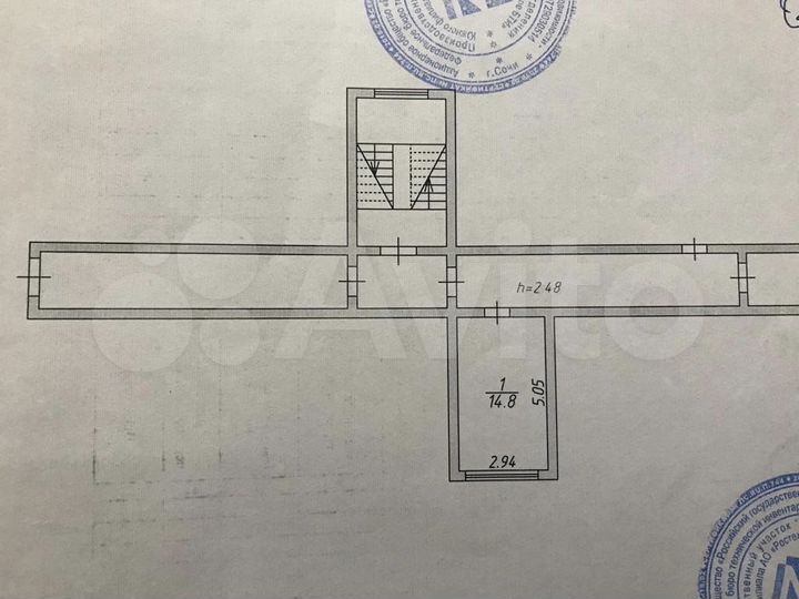 Квартира-студия, 14,8 м², 2/5 эт.